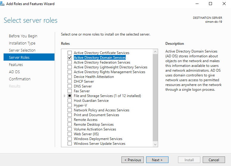 Windows Server Roles